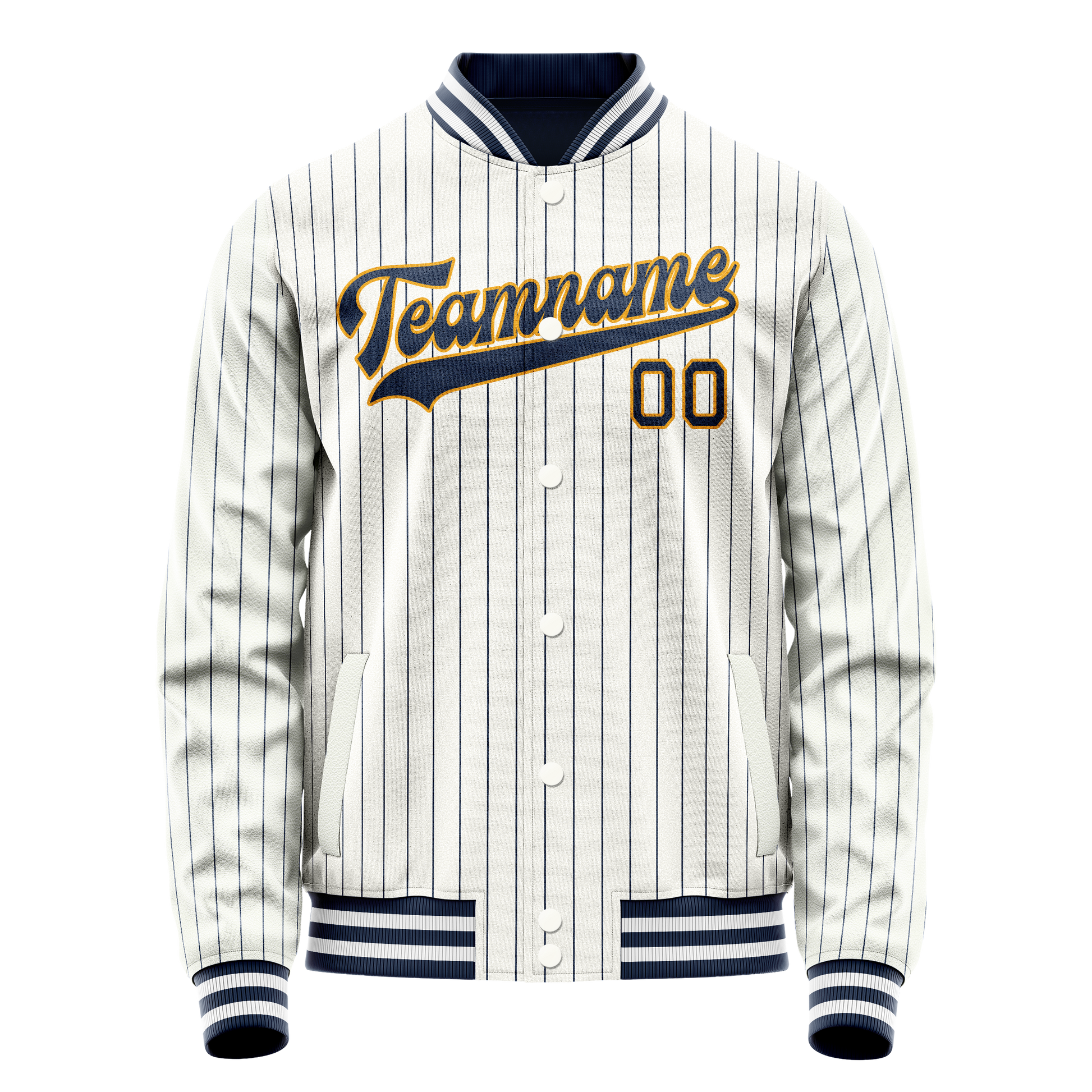 Custom White Purple Purple Pinstripe Varsity Letterman Jacket JA02240617JC477