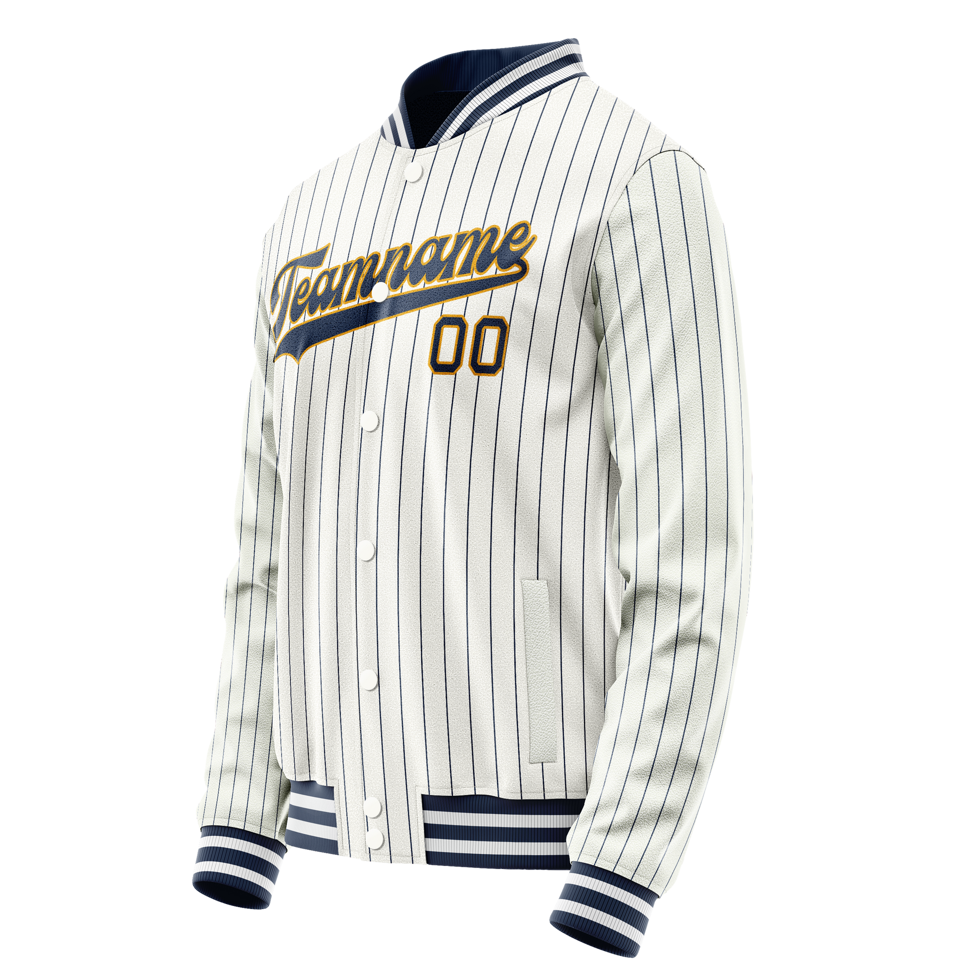 Custom White Purple Purple Pinstripe Varsity Letterman Jacket JA02240617JC477