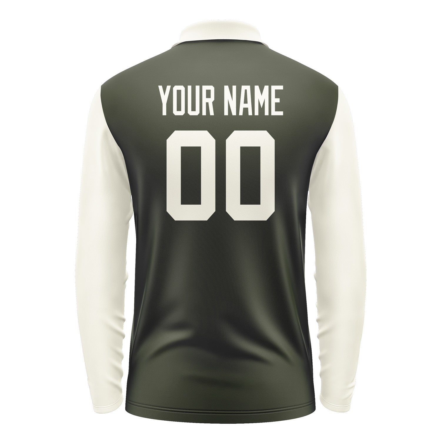 Custom Olive Cream Long Sleeve Polo Shirt Pl020303B103