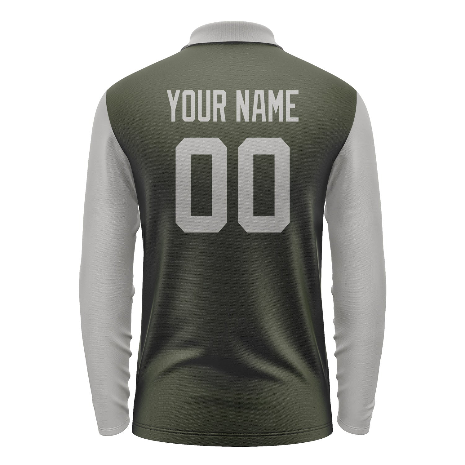 Custom Olive Gray Long Sleeve Polo Shirt Pl020404B104