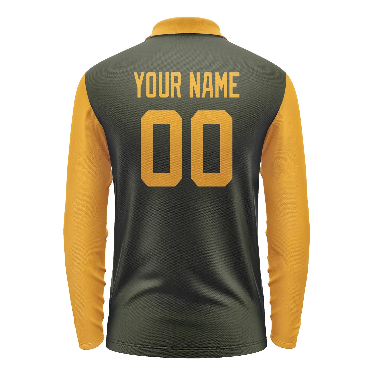 Custom Olive Yellow Long Sleeve Polo Shirt Pl021919B119