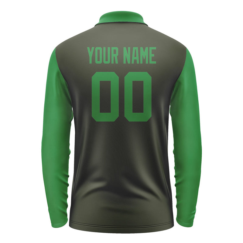 Custom Olive Emerald Green Long Sleeve Polo Shirt Pl022424B124