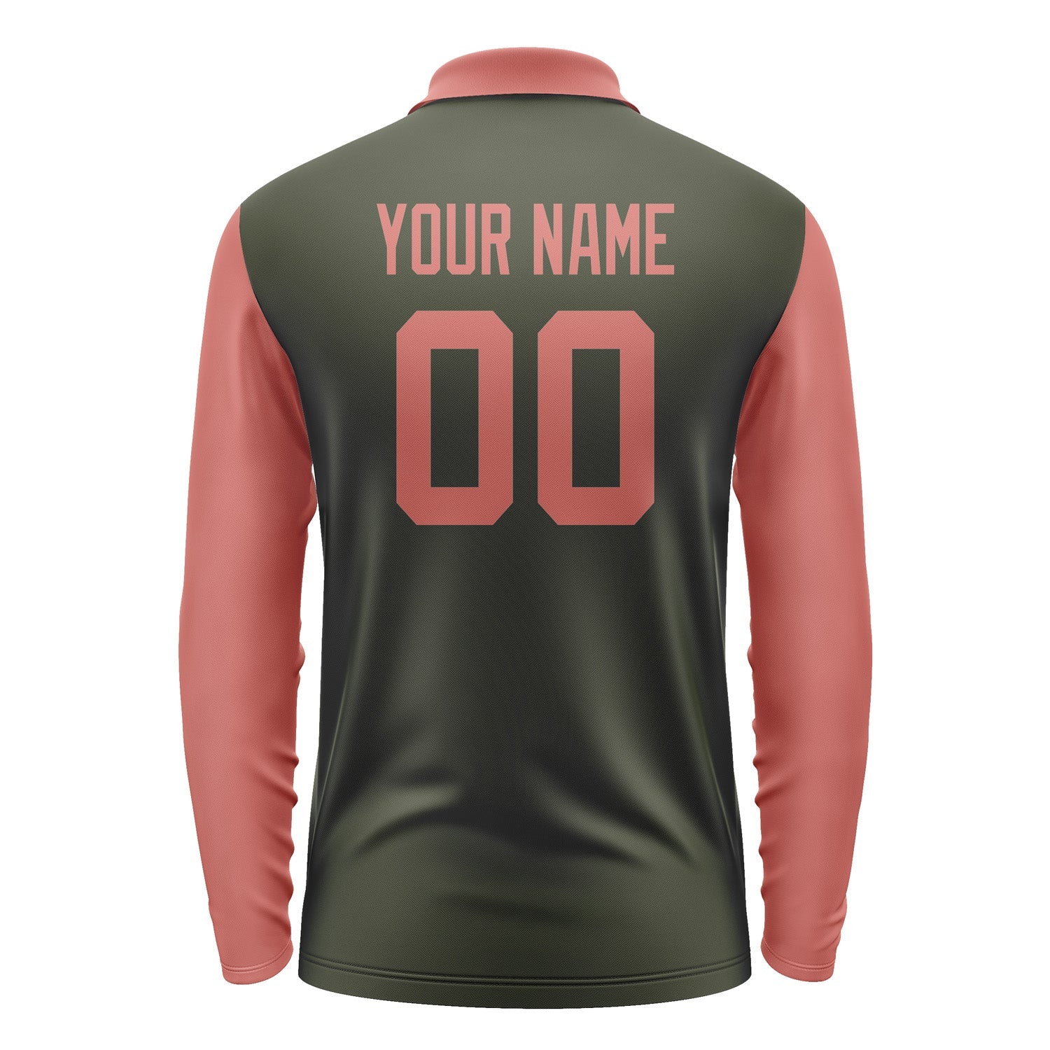 Custom Olive Copper Rose Long Sleeve Polo Shirt Pl022929B129