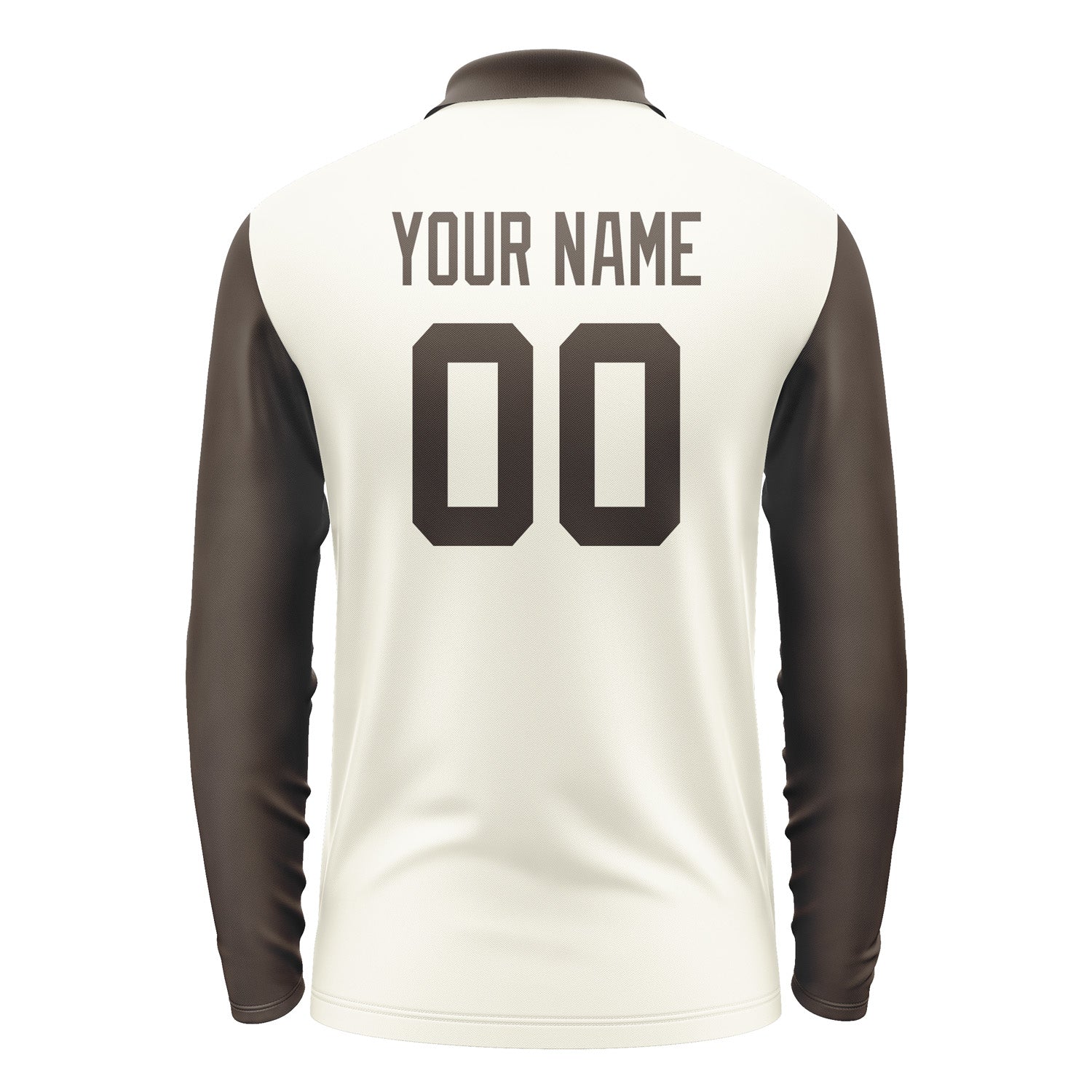 Custom Cream Brown Long Sleeve Polo Shirt Pl030101B101