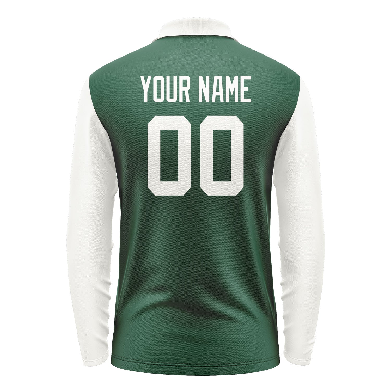 Custom Green White Long Sleeve Polo Shirt Pl051818B118
