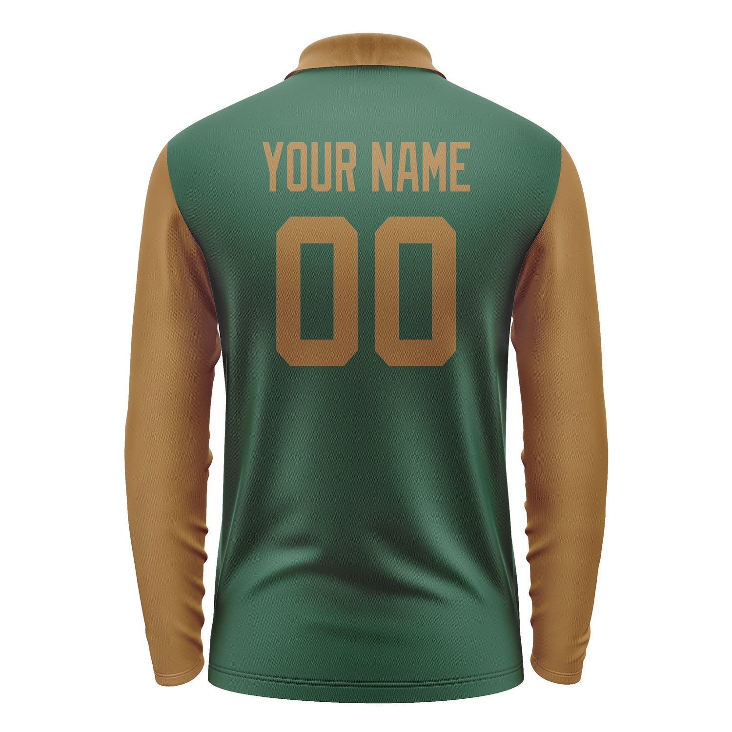 Custom Green Khaki Long Sleeve Polo Shirt Pl052222B122