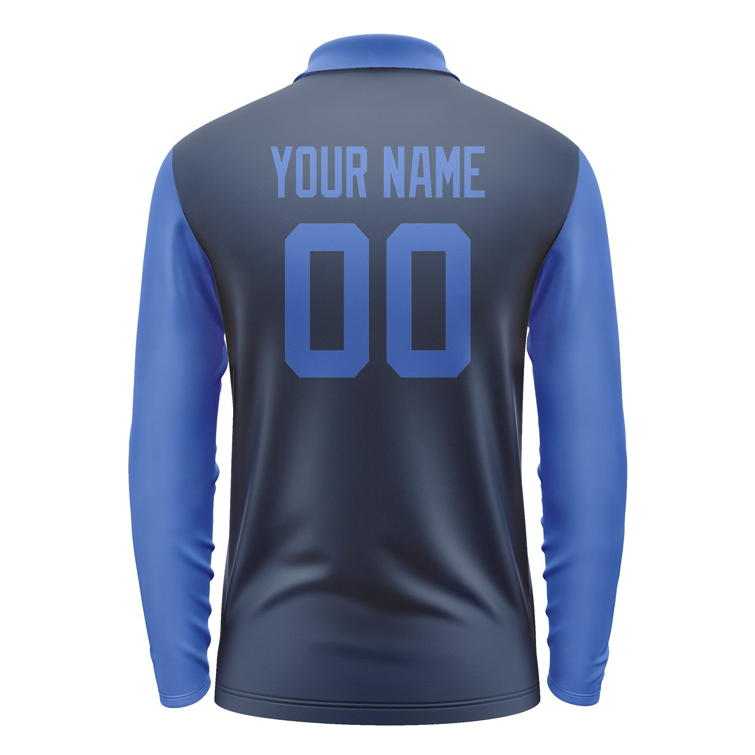 Custom Blue Sky Blue Long Sleeve Polo Shirt Pl100909B109