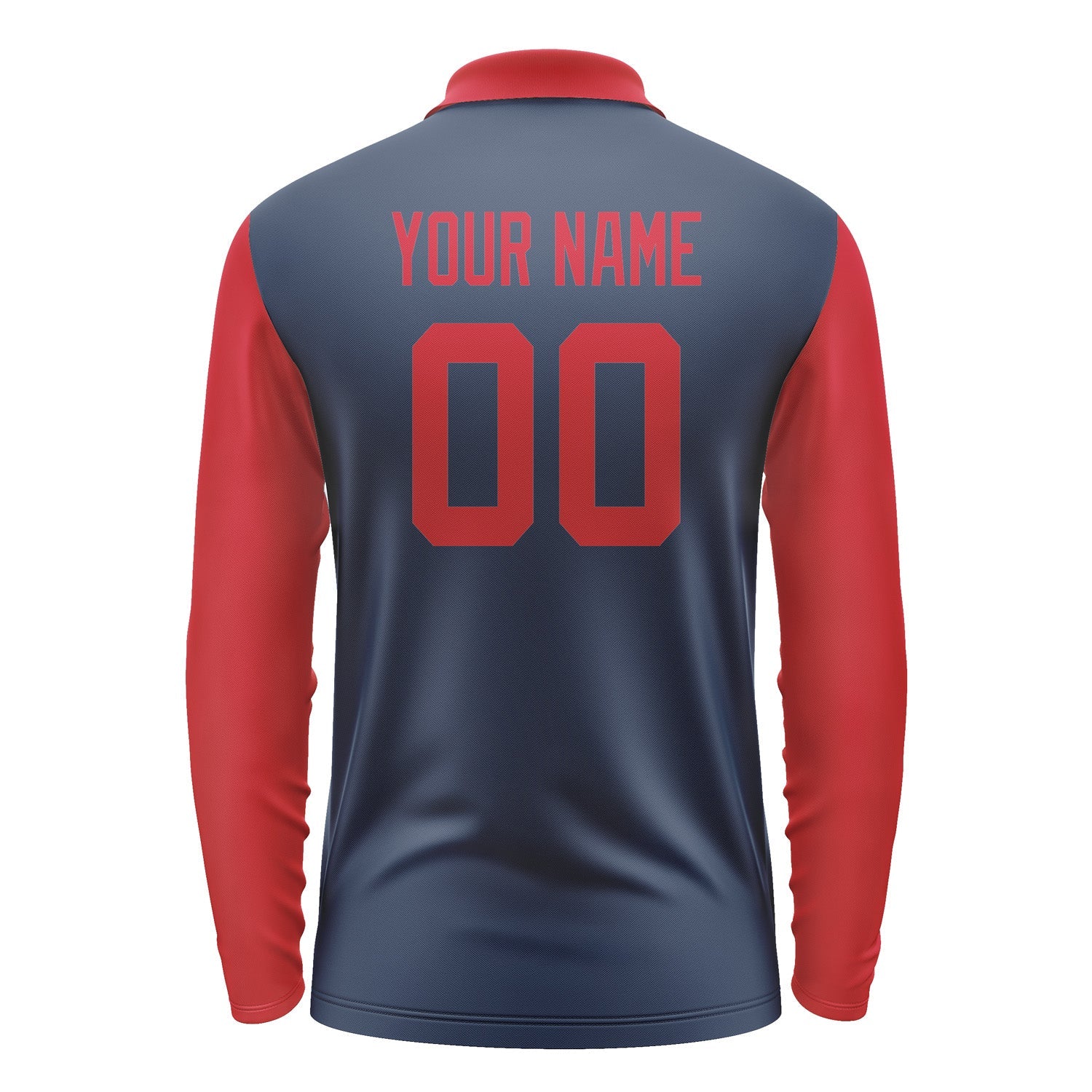 Custom Blue Red Long Sleeve Polo Shirt Pl101414B114