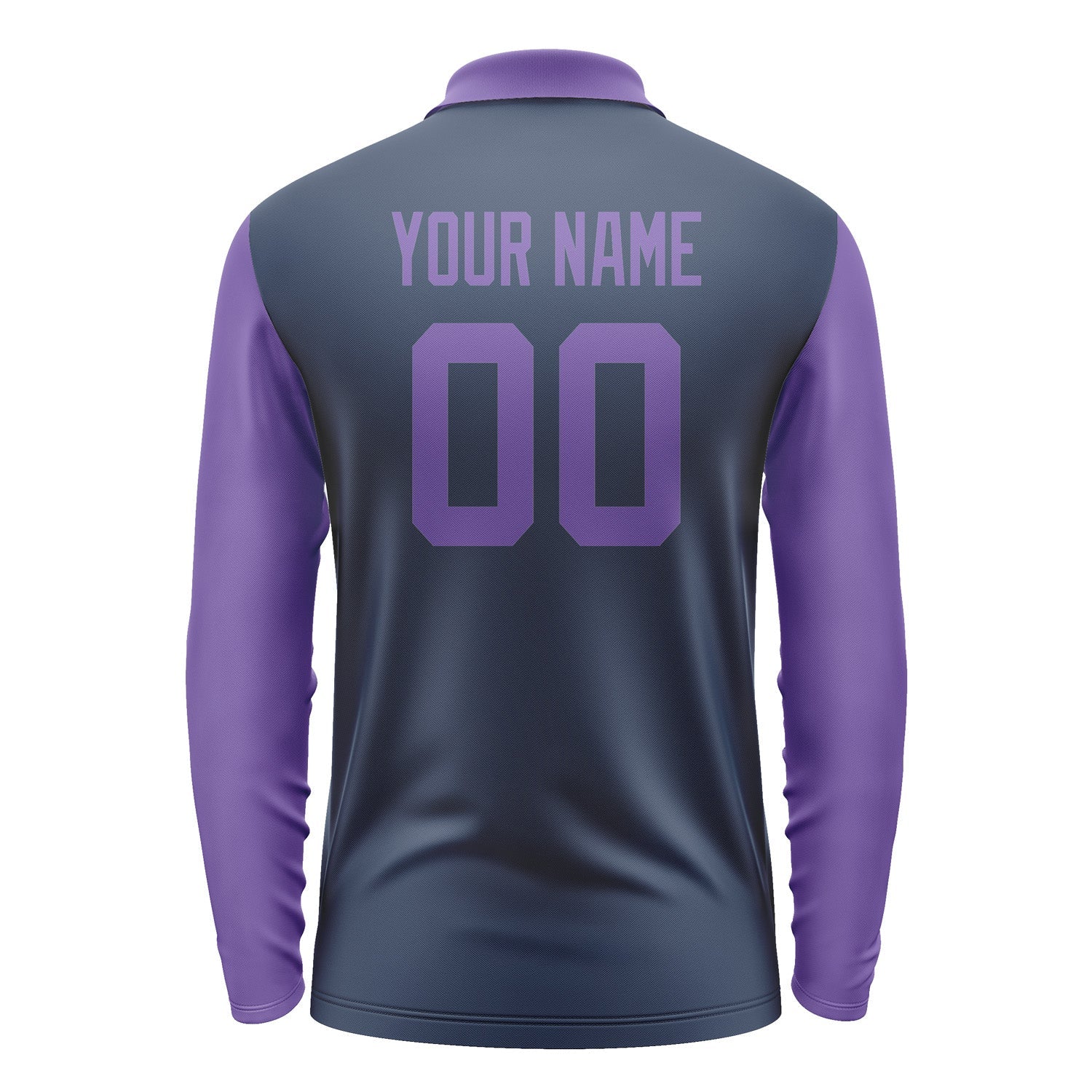 Custom Blue Light Purple Long Sleeve Polo Shirt Pl102323B123