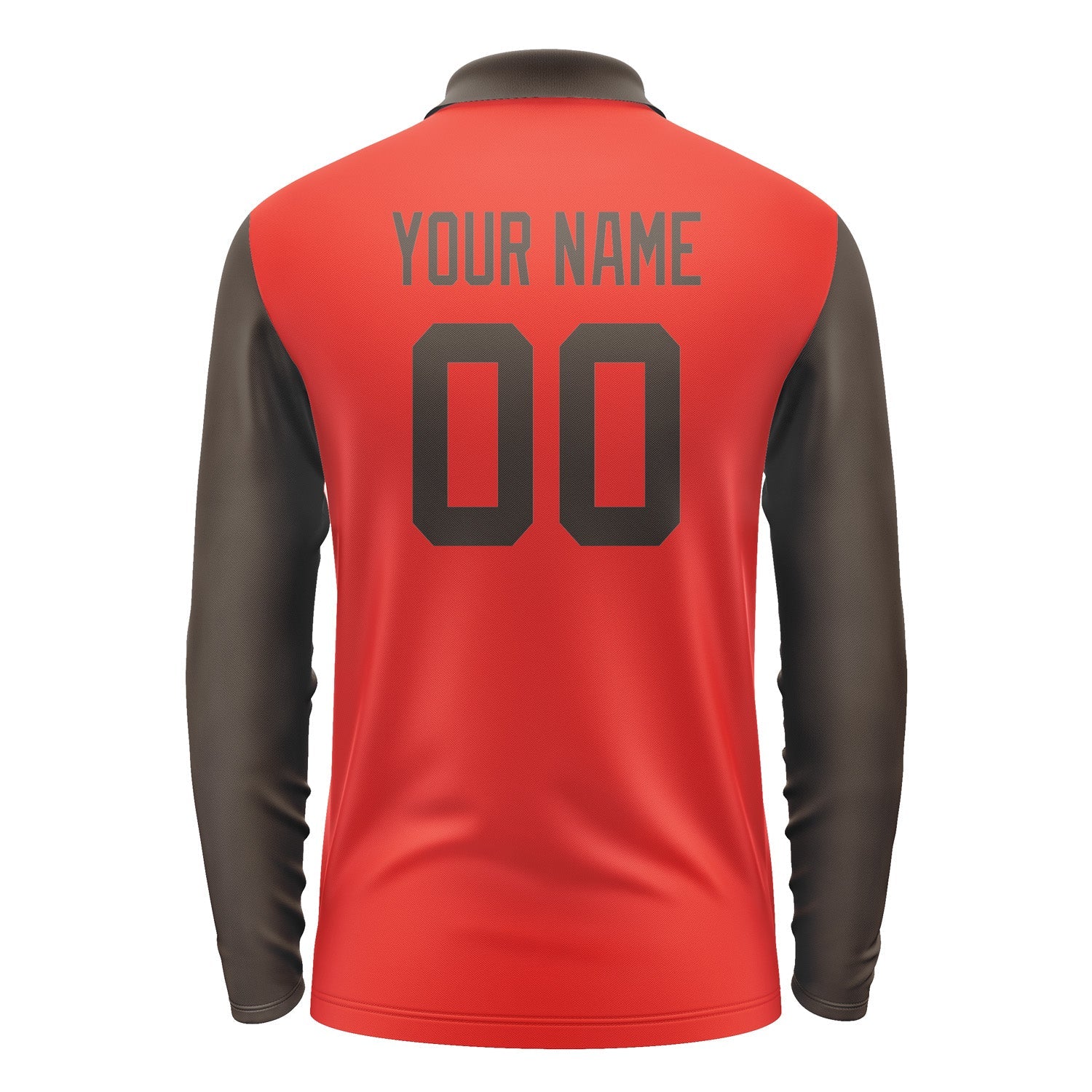 Custom Orange Red Brown Long Sleeve Polo Shirt Pl120101B101
