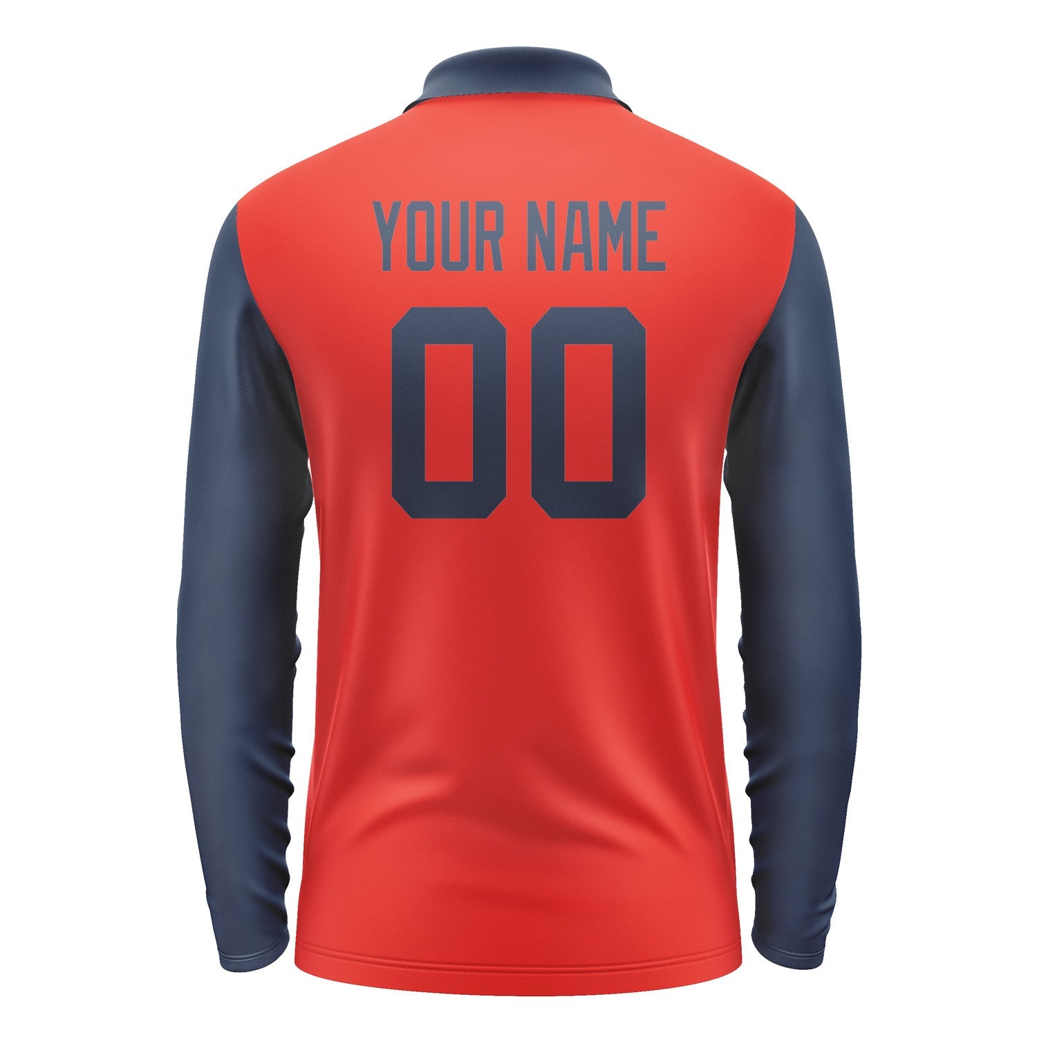 Custom Orange Red Blue Long Sleeve Polo Shirt Pl121010B110