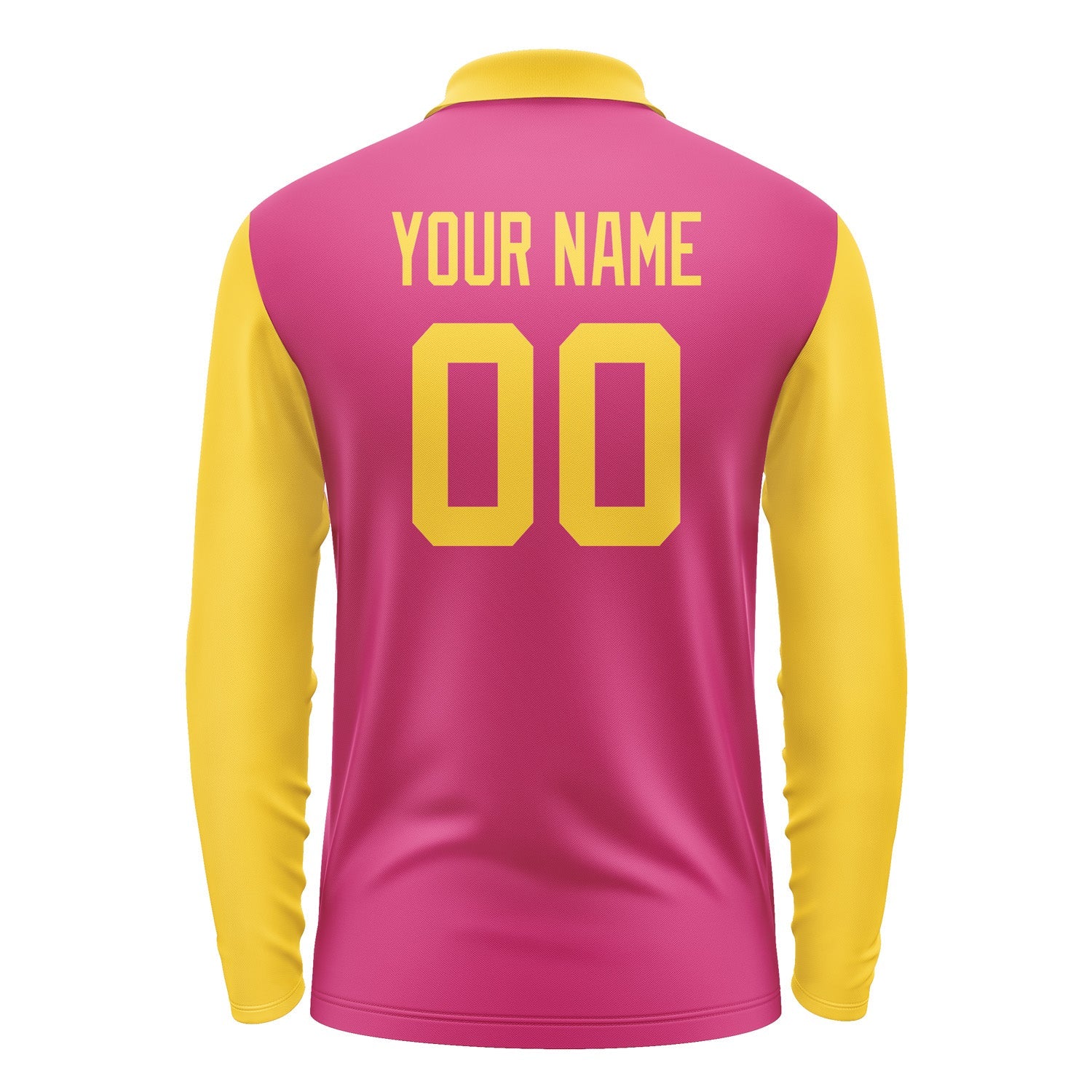 Custom Pink Gold Long Sleeve Polo Shirt Pl133030B130