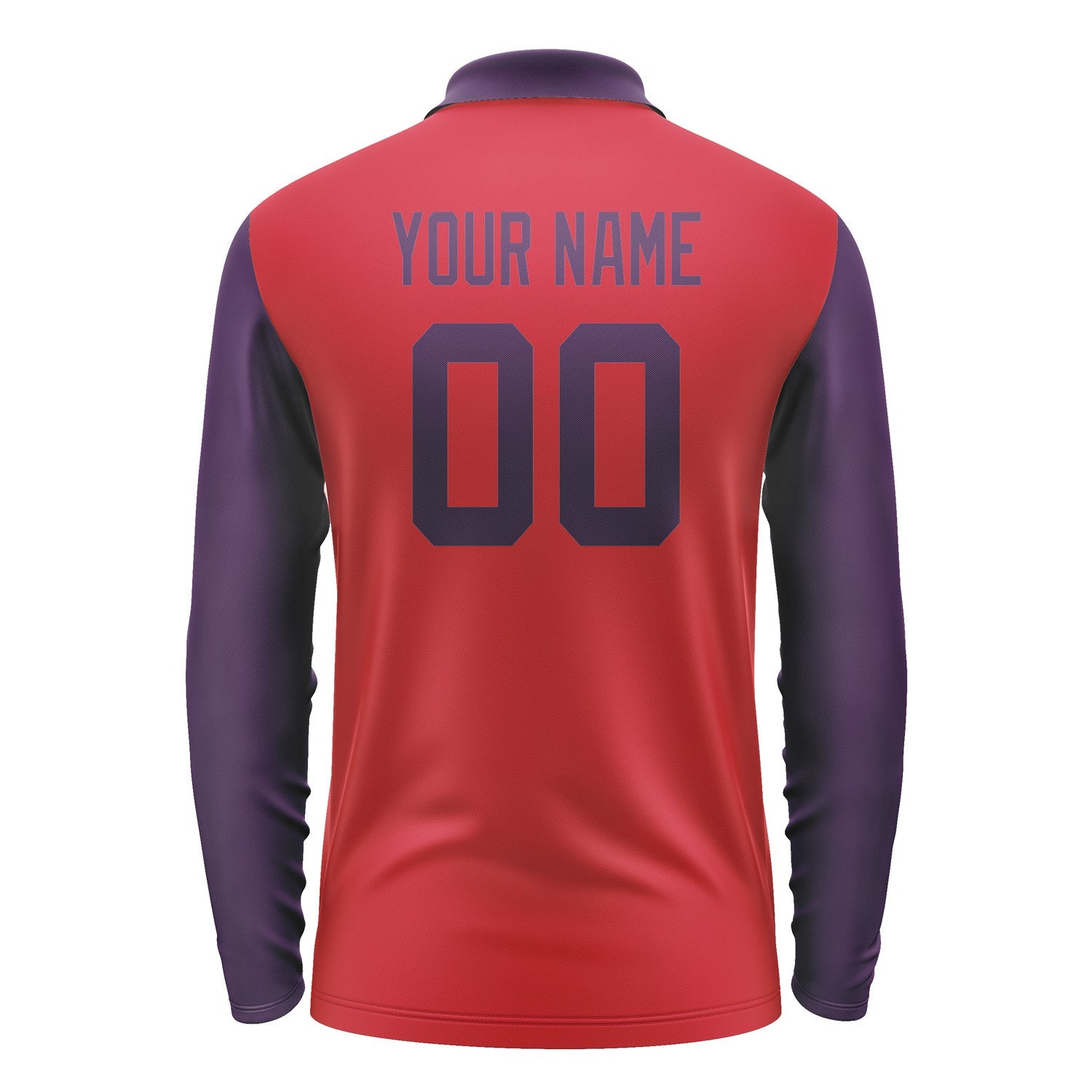Custom Red Purple Long Sleeve Polo Shirt Pl140707B107