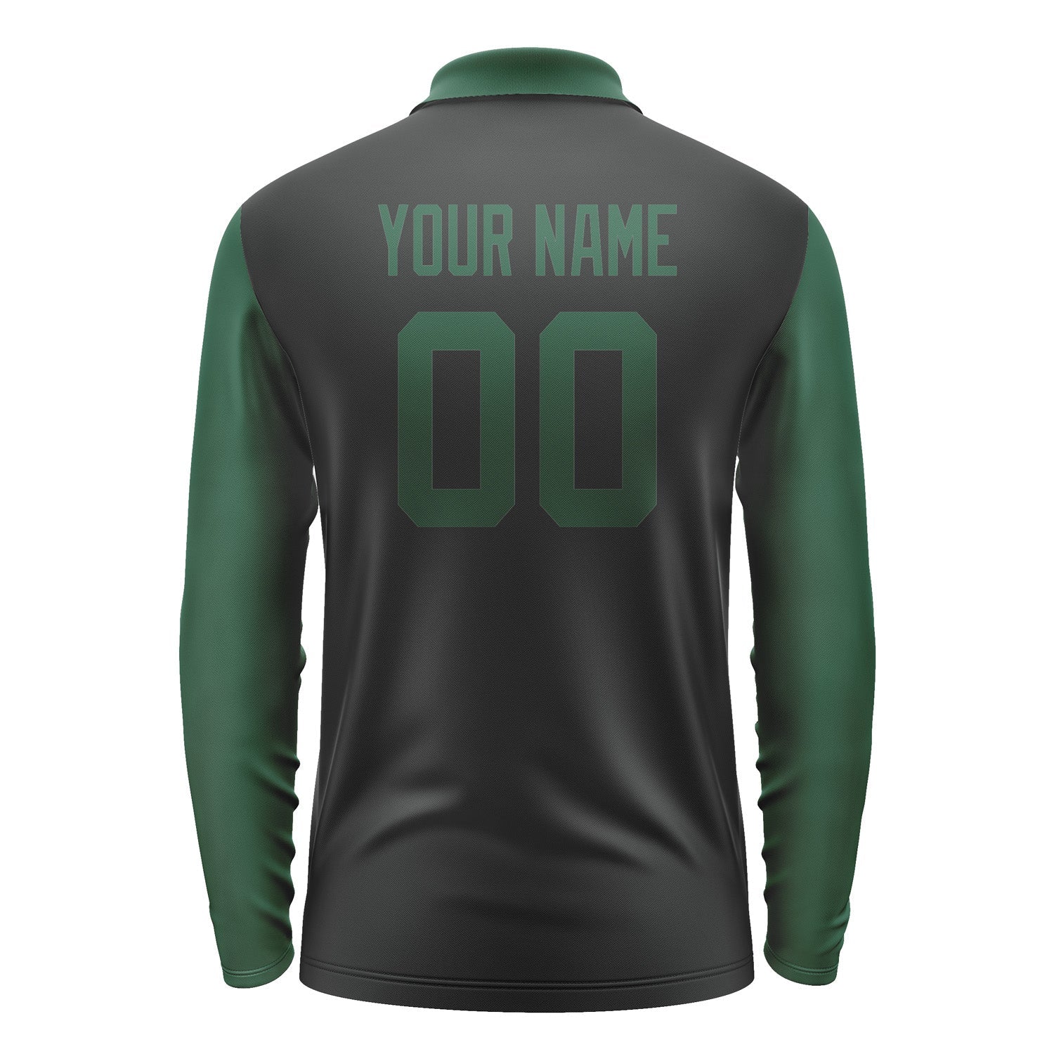 Custom Black Green Long Sleeve Polo Shirt Pl170505B105