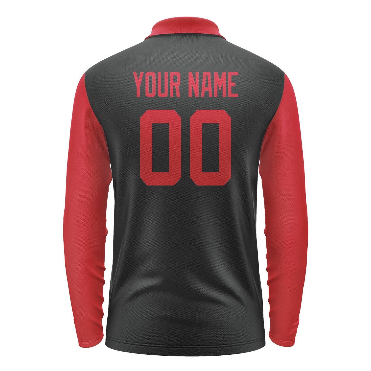 Custom Black Red Long Sleeve Polo Shirt Pl171414B114