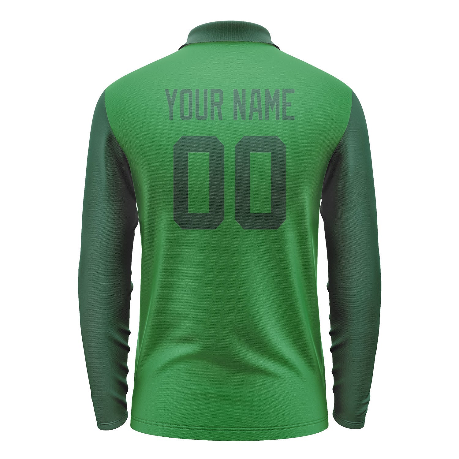Custom Emerald Green Green Long Sleeve Polo Shirt Pl240505B105