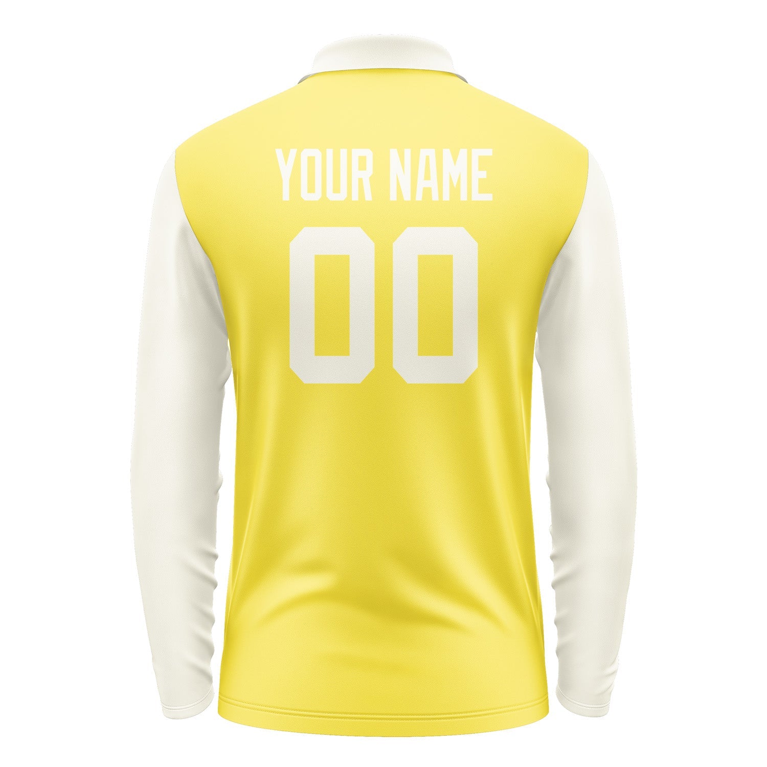Custom Light Yellow Cream Long Sleeve Polo Shirt Pl260303B103