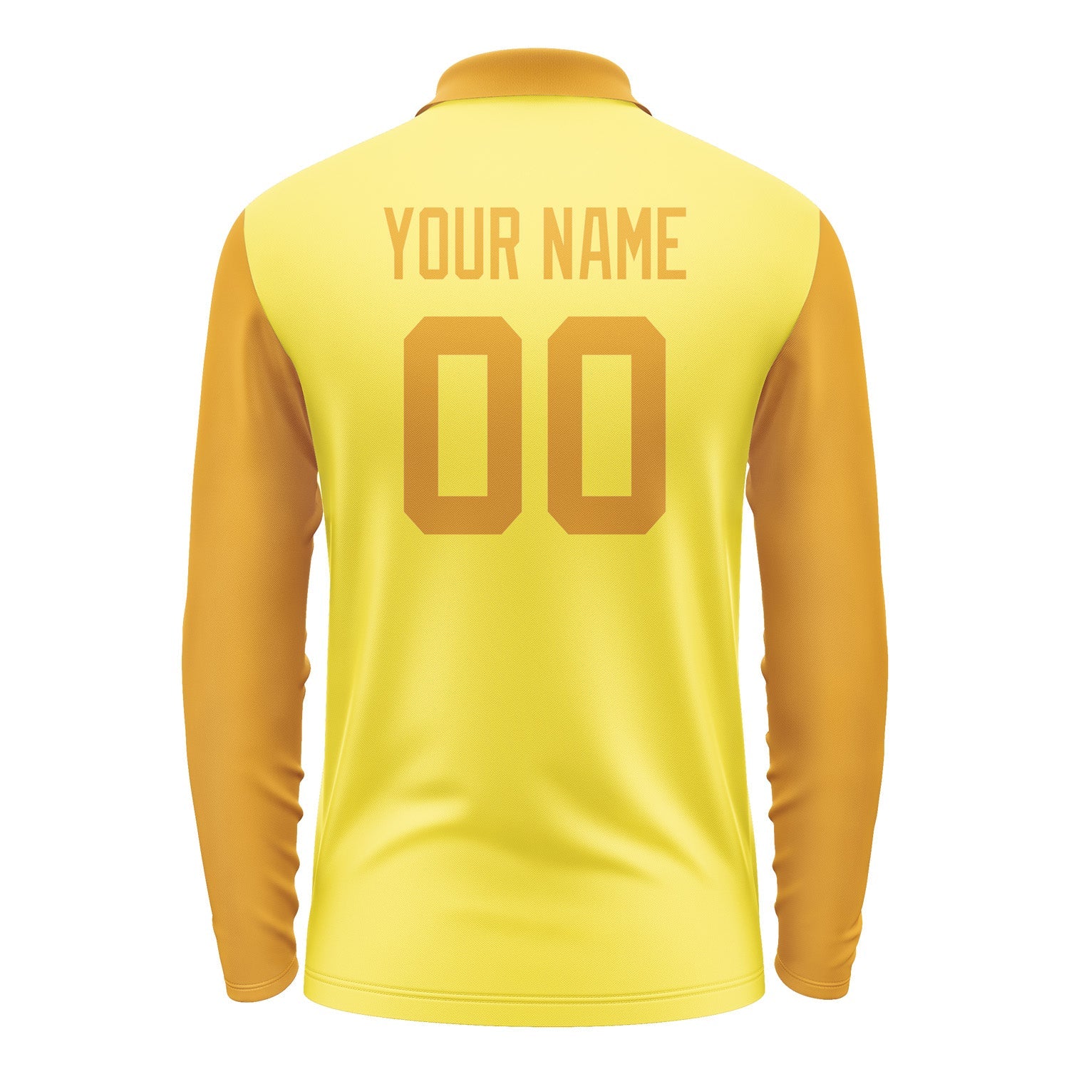 Custom Light Yellow Yellow Long Sleeve Polo Shirt Pl261919B119