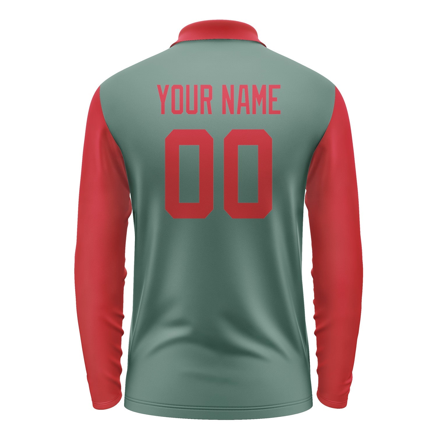 Custom Blue Green Red Long Sleeve Polo Shirt Pl271414B114
