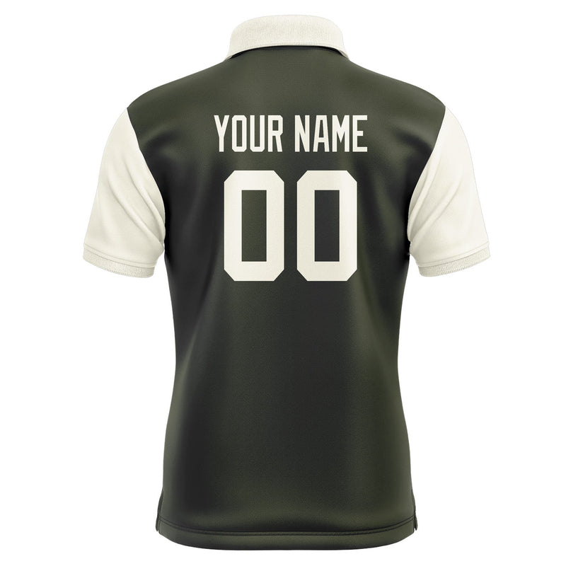 Custom Olive Cream Short-Sleeve Polo Shirt PO020303B103