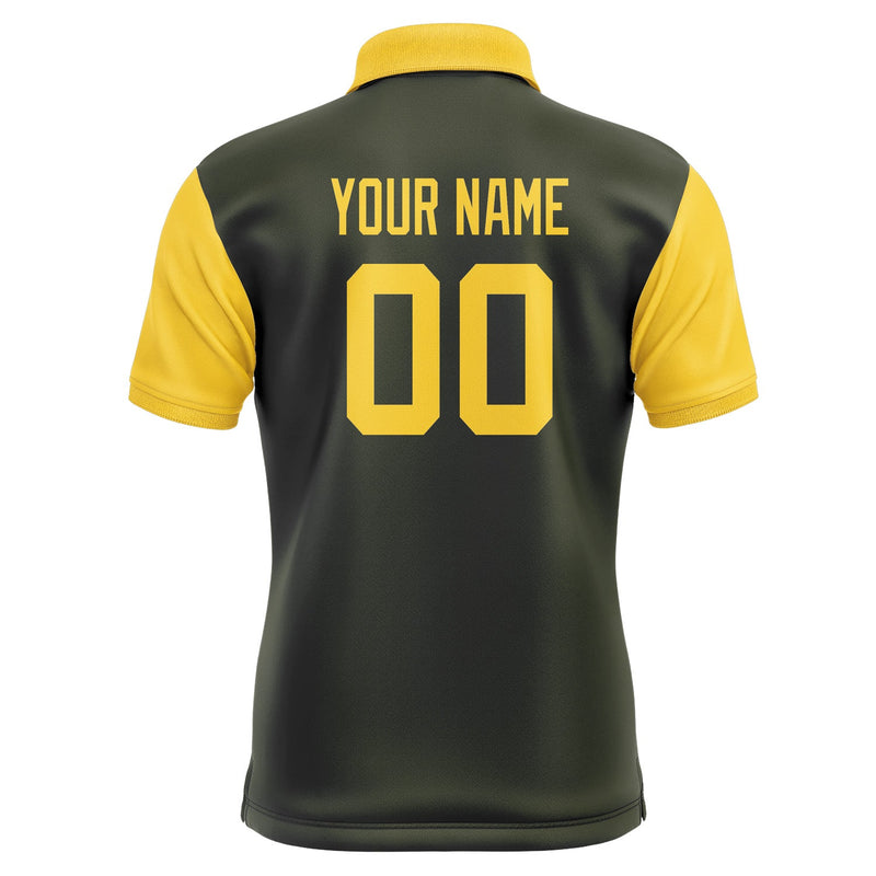 Custom Olive Gold Short-Sleeve Polo Shirt PO023030B130