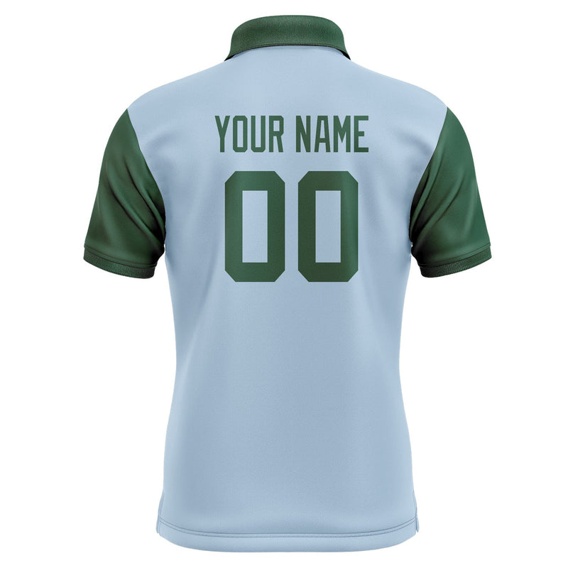 Custom Light Blue Green Short-Sleeve Polo Shirt PO080505B105