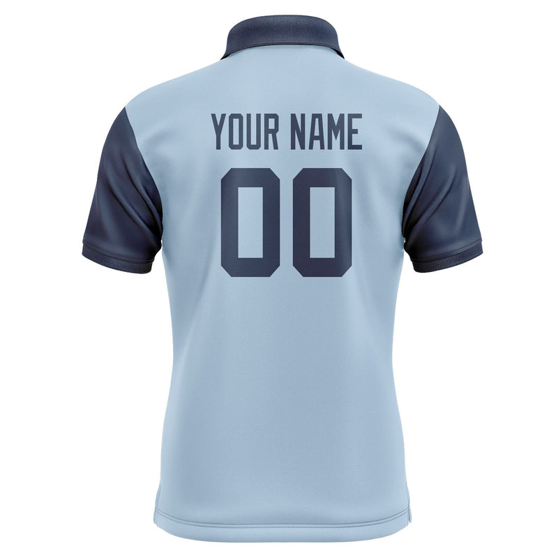 Custom Light Blue Blue Short-Sleeve Polo Shirt PO081010B110