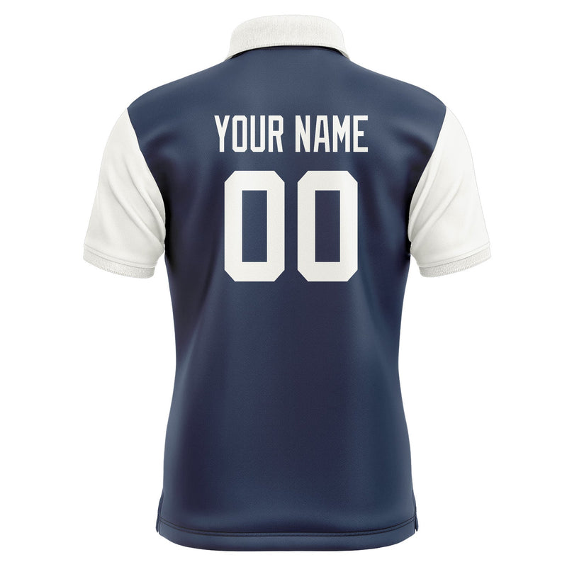 Custom Blue White Short-Sleeve Polo Shirt PO101818B118