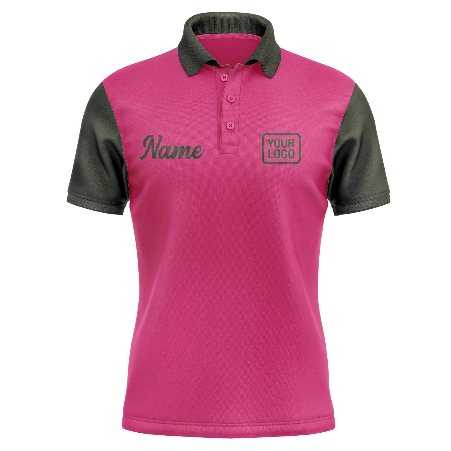 Custom Pink Olive Short-Sleeve Polo Shirt PO130202B102