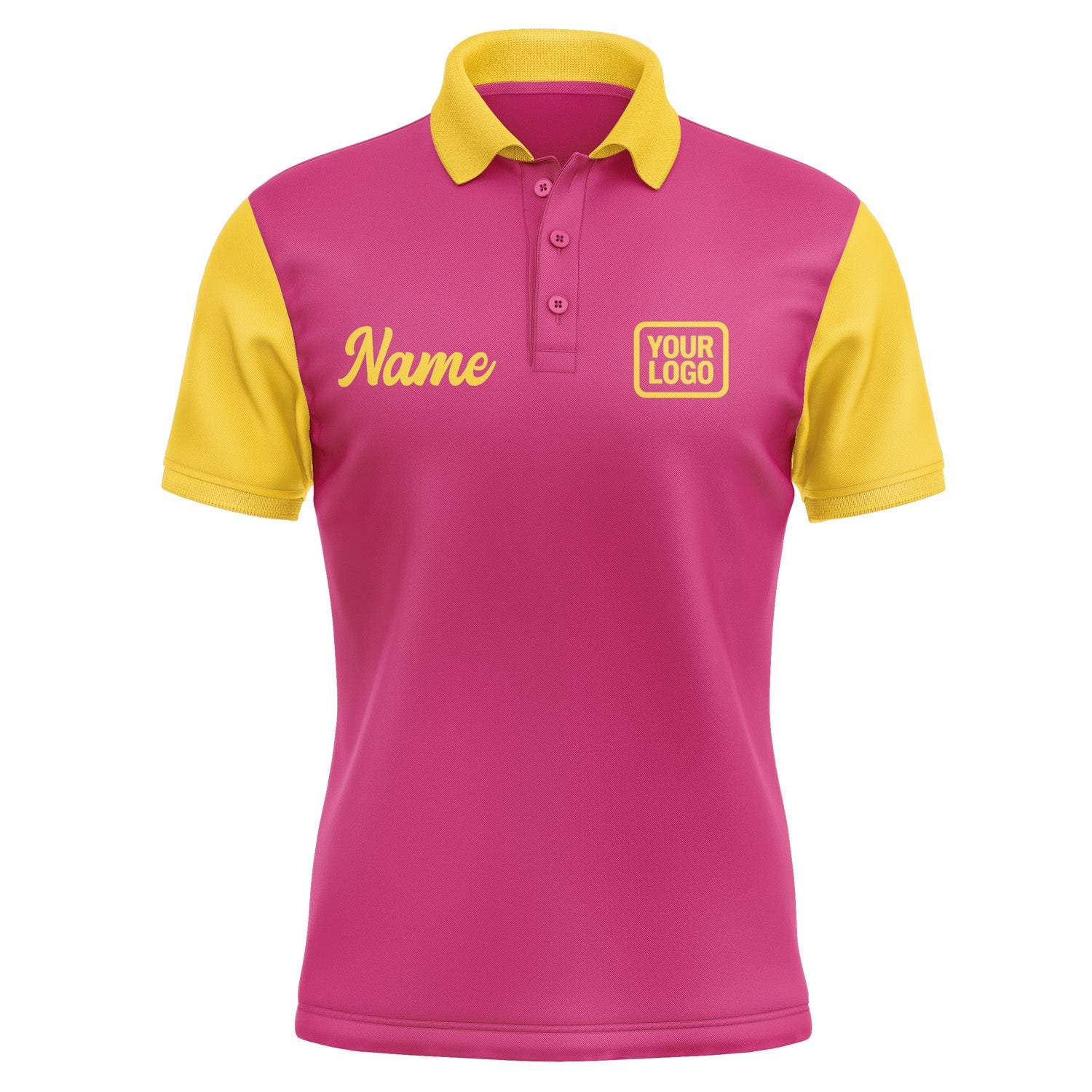 Custom Pink Gold Short-Sleeve Polo Shirt PO133030B130