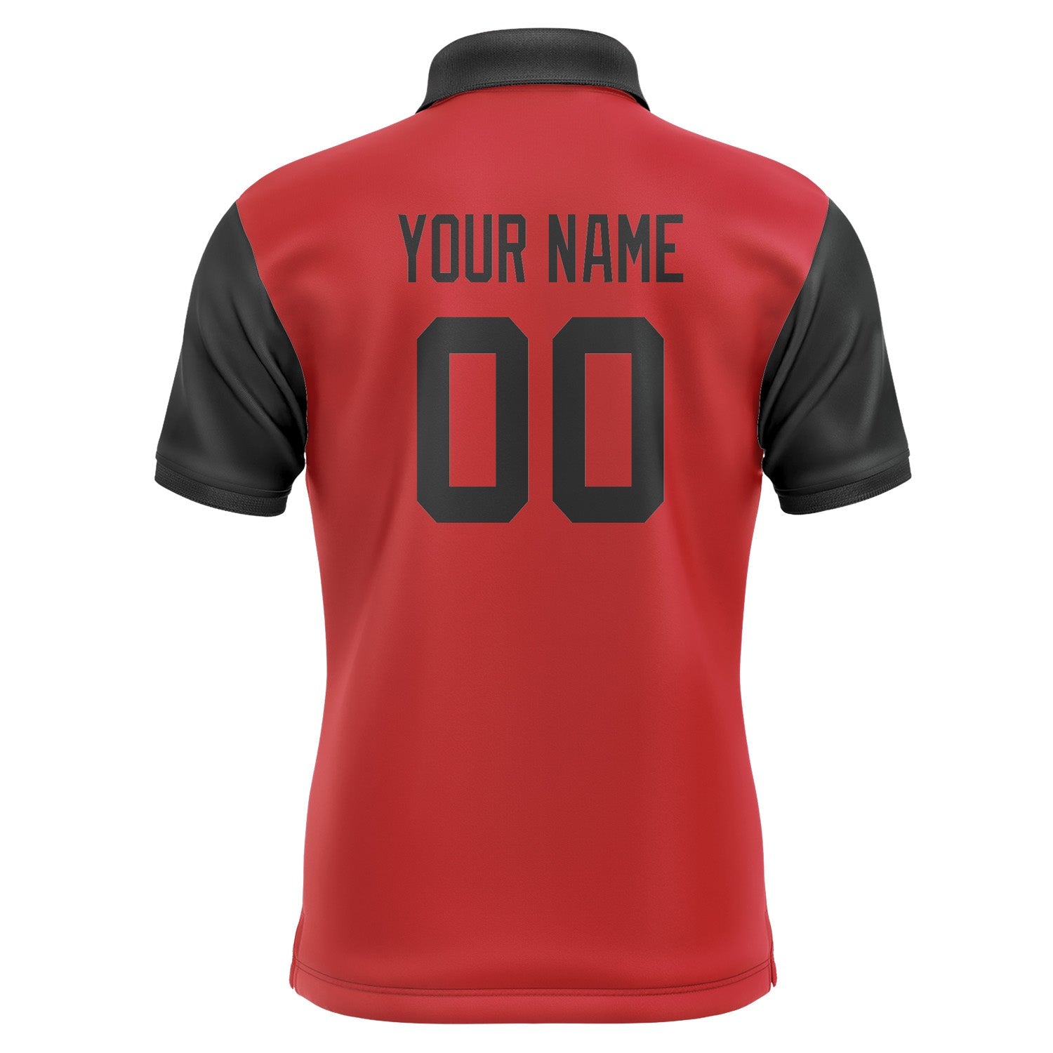 Custom Red Black Short-Sleeve Polo Shirt PO141717B117