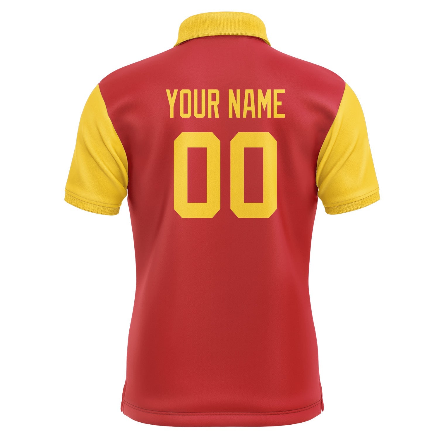 Custom Red Gold Short-Sleeve Polo Shirt PO143030B130