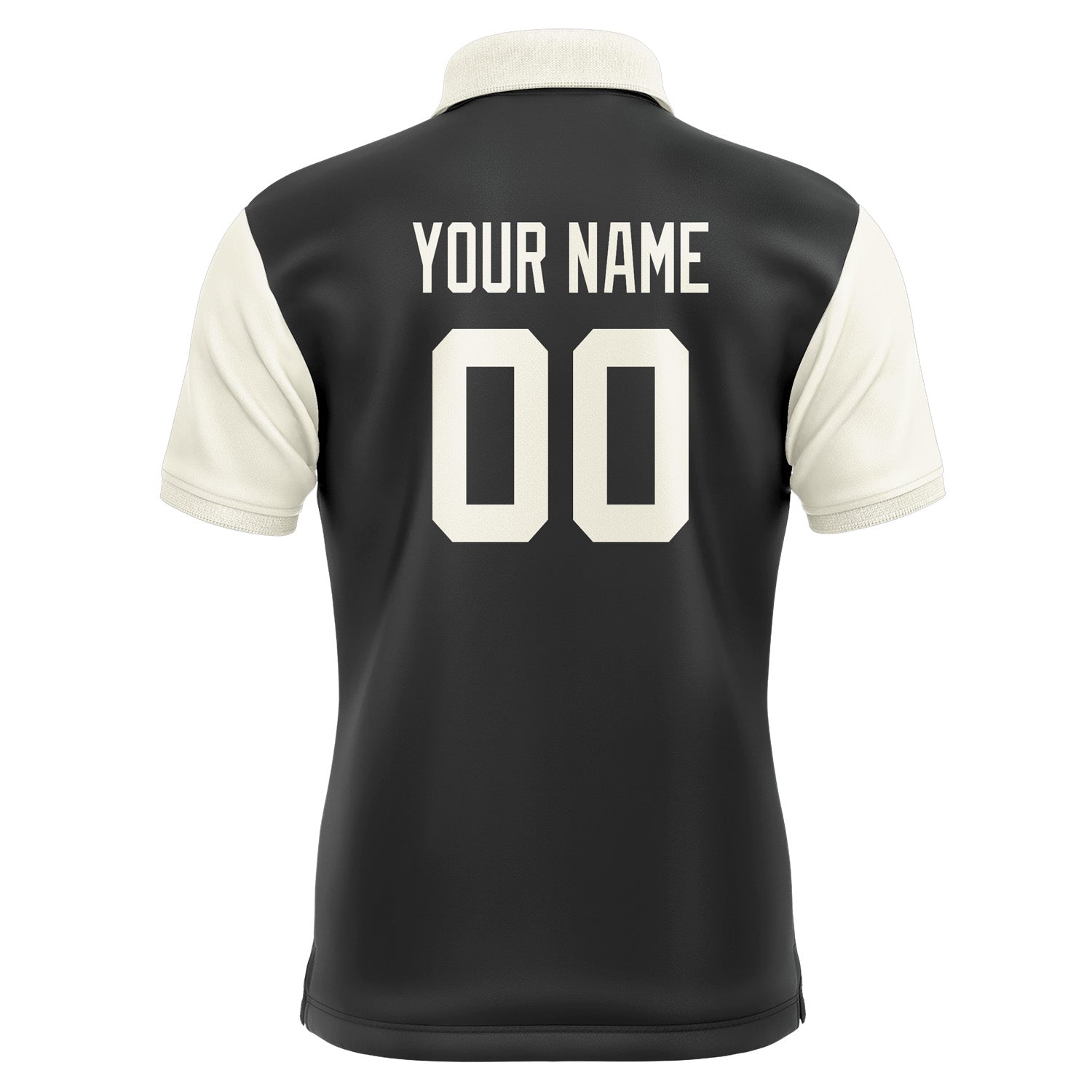 Custom Black Cream Short-Sleeve Polo Shirt PO170303B103