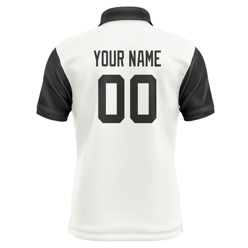 Custom White Black Short-Sleeve Polo Shirt PO181717B117