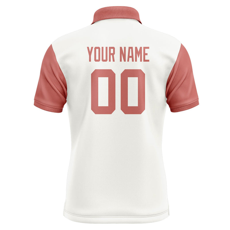 Custom White Copper Rose Short-Sleeve Polo Shirt PO182929B129