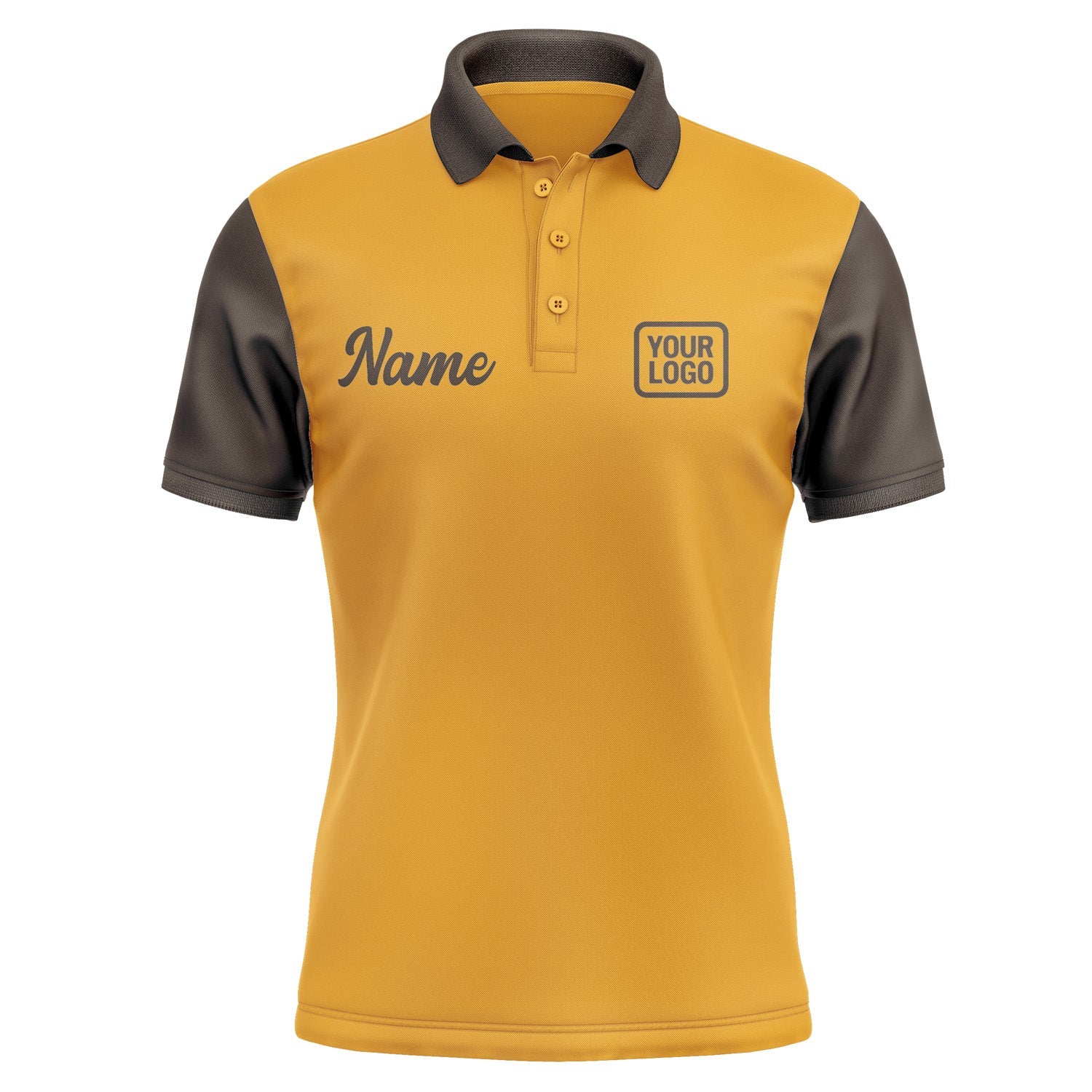 Custom Yellow Brown Short-Sleeve Polo Shirt PO190101B101