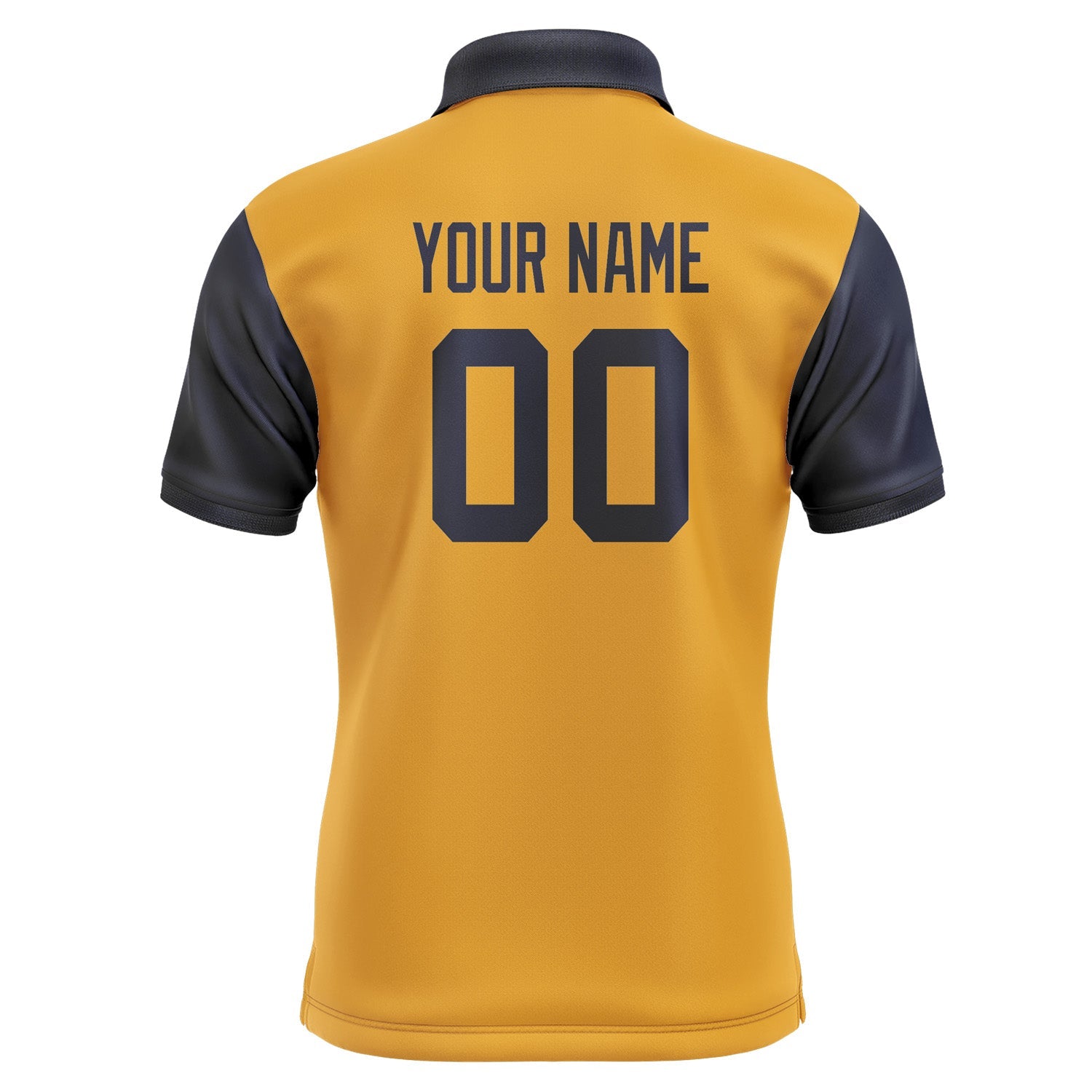 Custom Yellow Navy Short-Sleeve Polo Shirt PO191111B111
