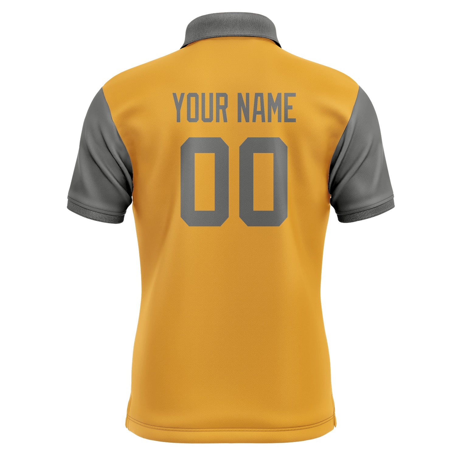 Custom Yellow Dark Grey Short-Sleeve Polo Shirt PO192020B120