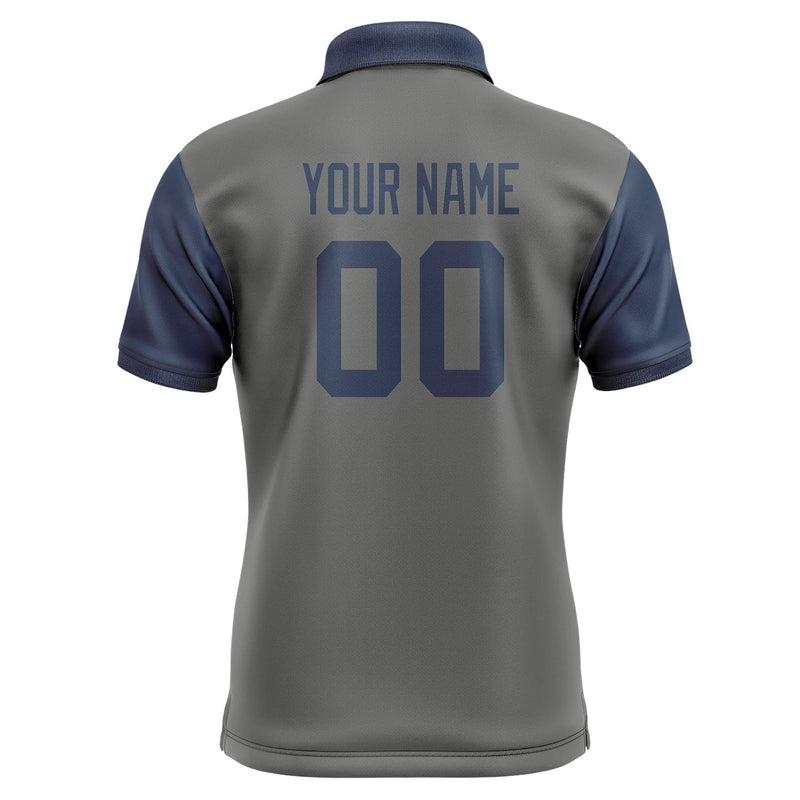 Custom Dark Grey Blue Short-Sleeve Polo Shirt PO201010B110
