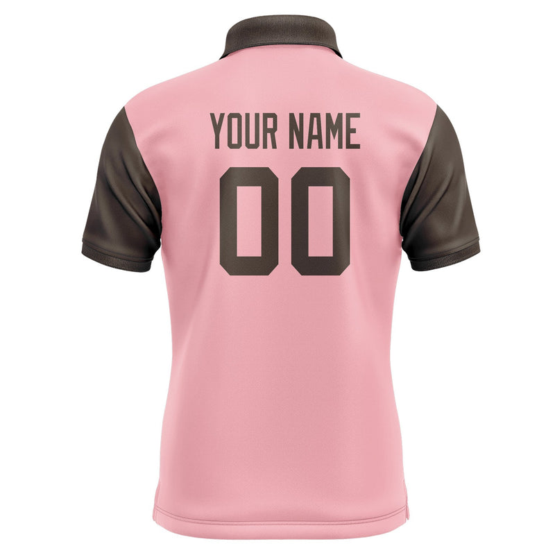 Custom Light Pink Brown Short-Sleeve Polo Shirt PO210101B101