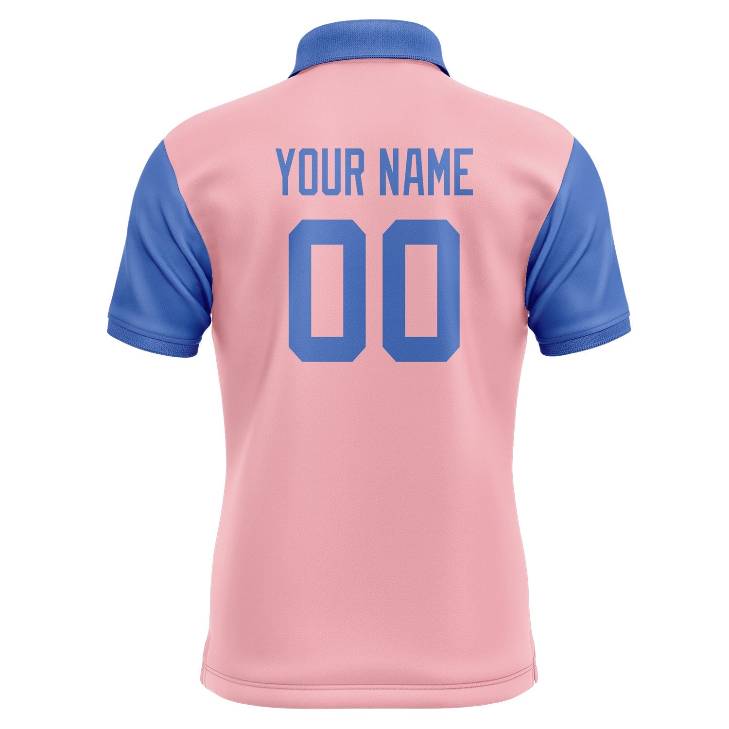 Custom Light Pink Sky Blue Short-Sleeve Polo Shirt PO210909B109