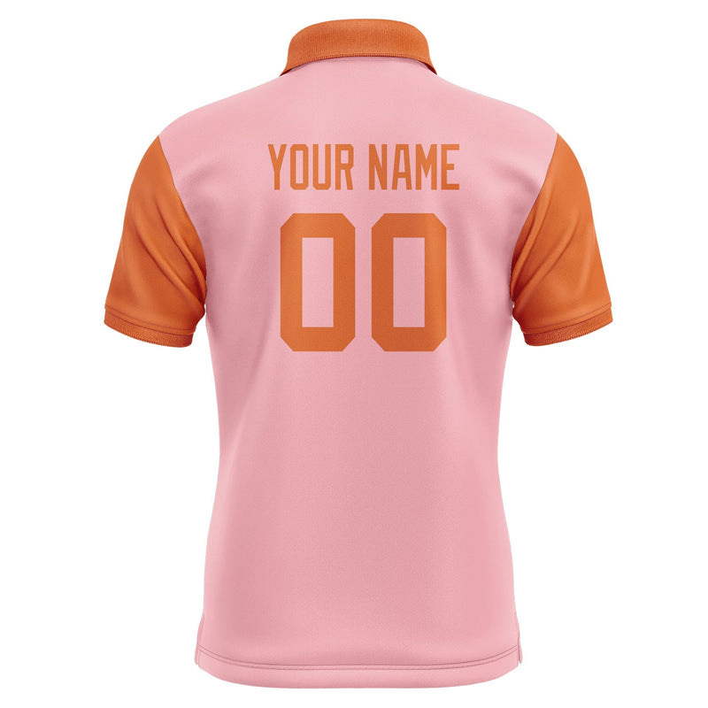 Custom Light Pink Orange Short-Sleeve Polo Shirt PO212828B128