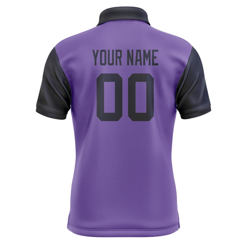 Custom Light Purple Navy Short-Sleeve Polo Shirt PO231111B111