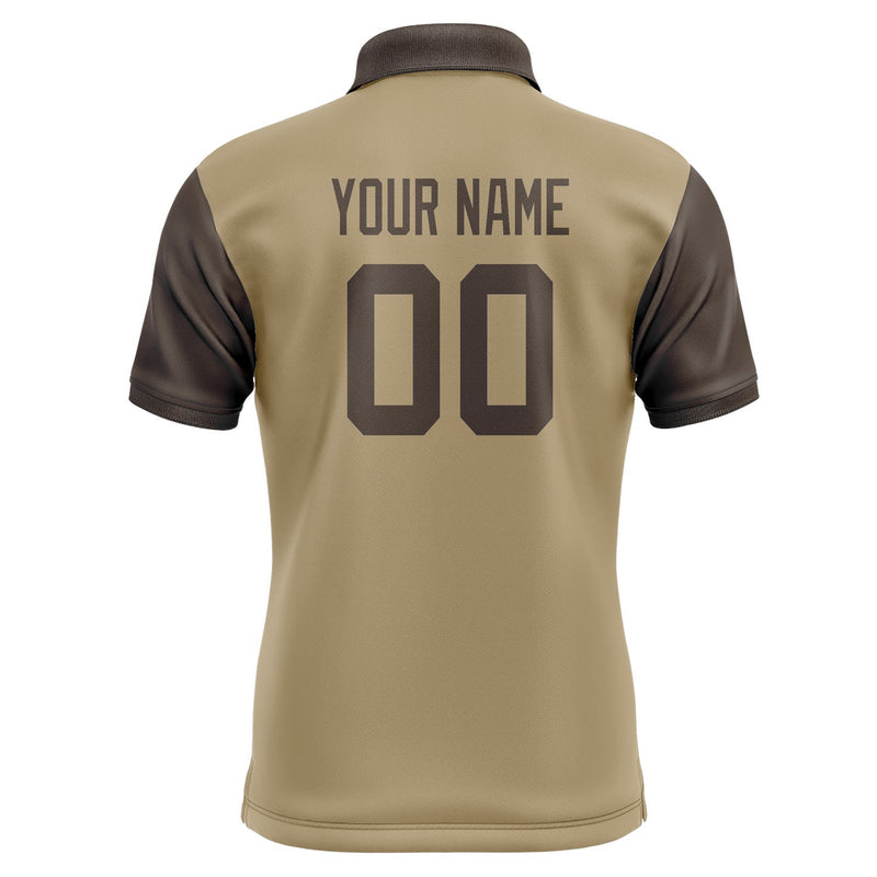 Custom Light Khaki Brown Short-Sleeve Polo Shirt PO250101B101