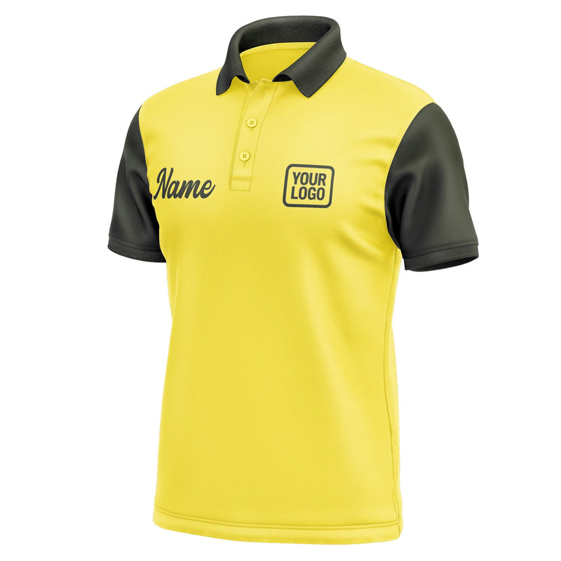 Custom Light Yellow Olive Short-Sleeve Polo Shirt PO260202B102