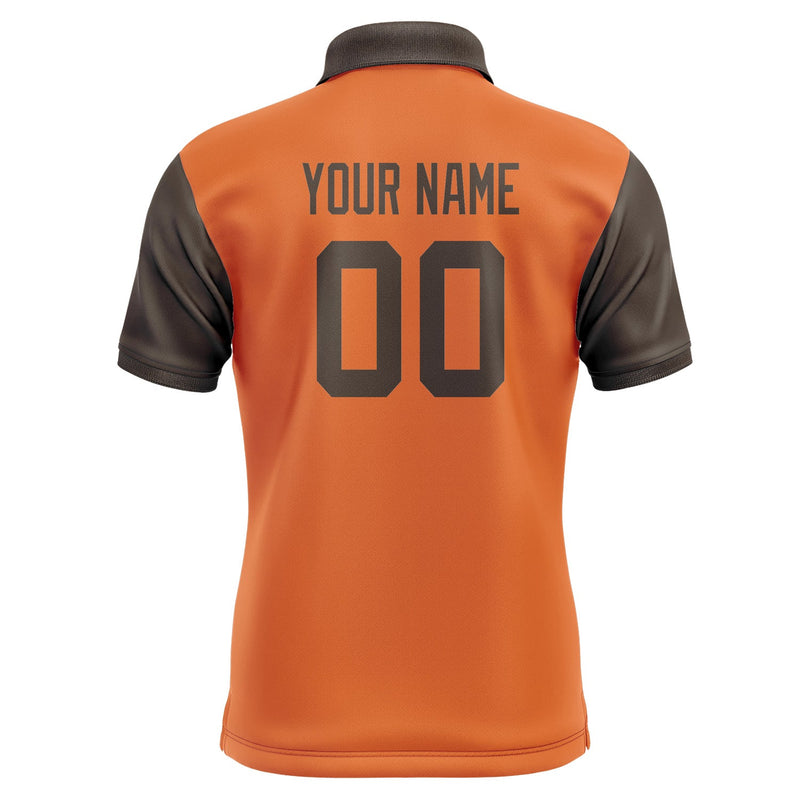 Custom Orange Brown Short-Sleeve Polo Shirt PO280101B101