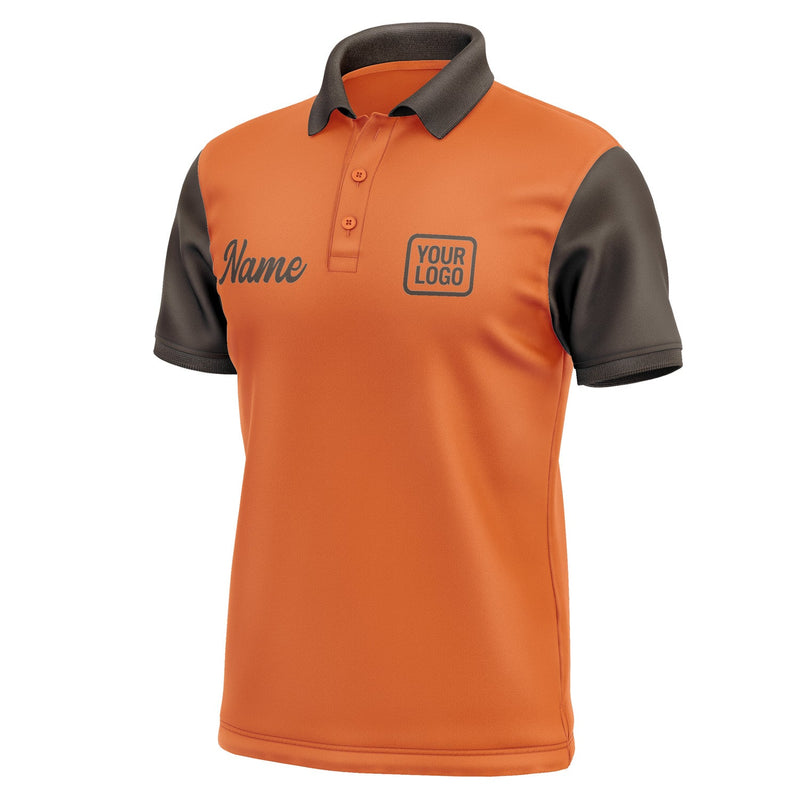 Custom Orange Brown Short-Sleeve Polo Shirt PO280101B101