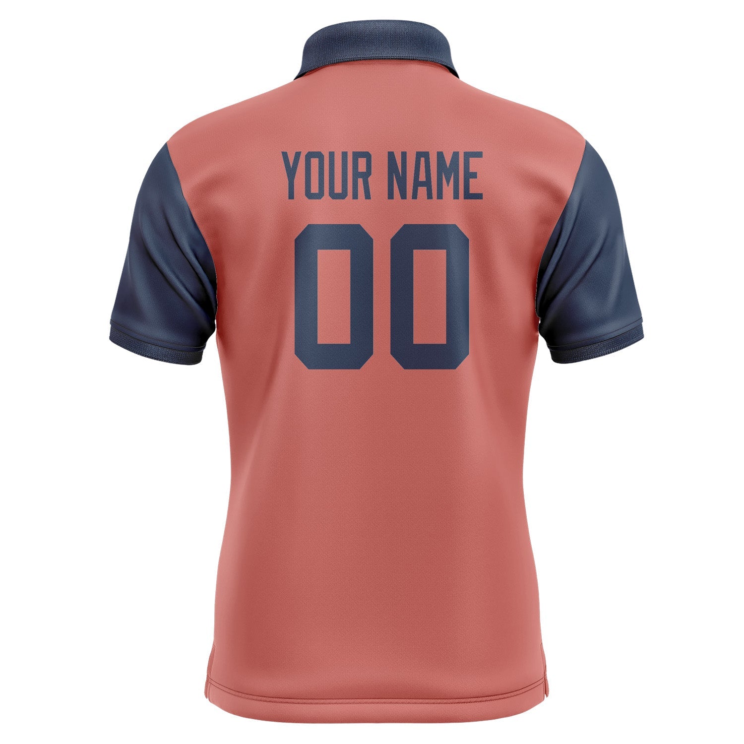 Custom Copper Rose Blue Short-Sleeve Polo Shirt PO291010B110