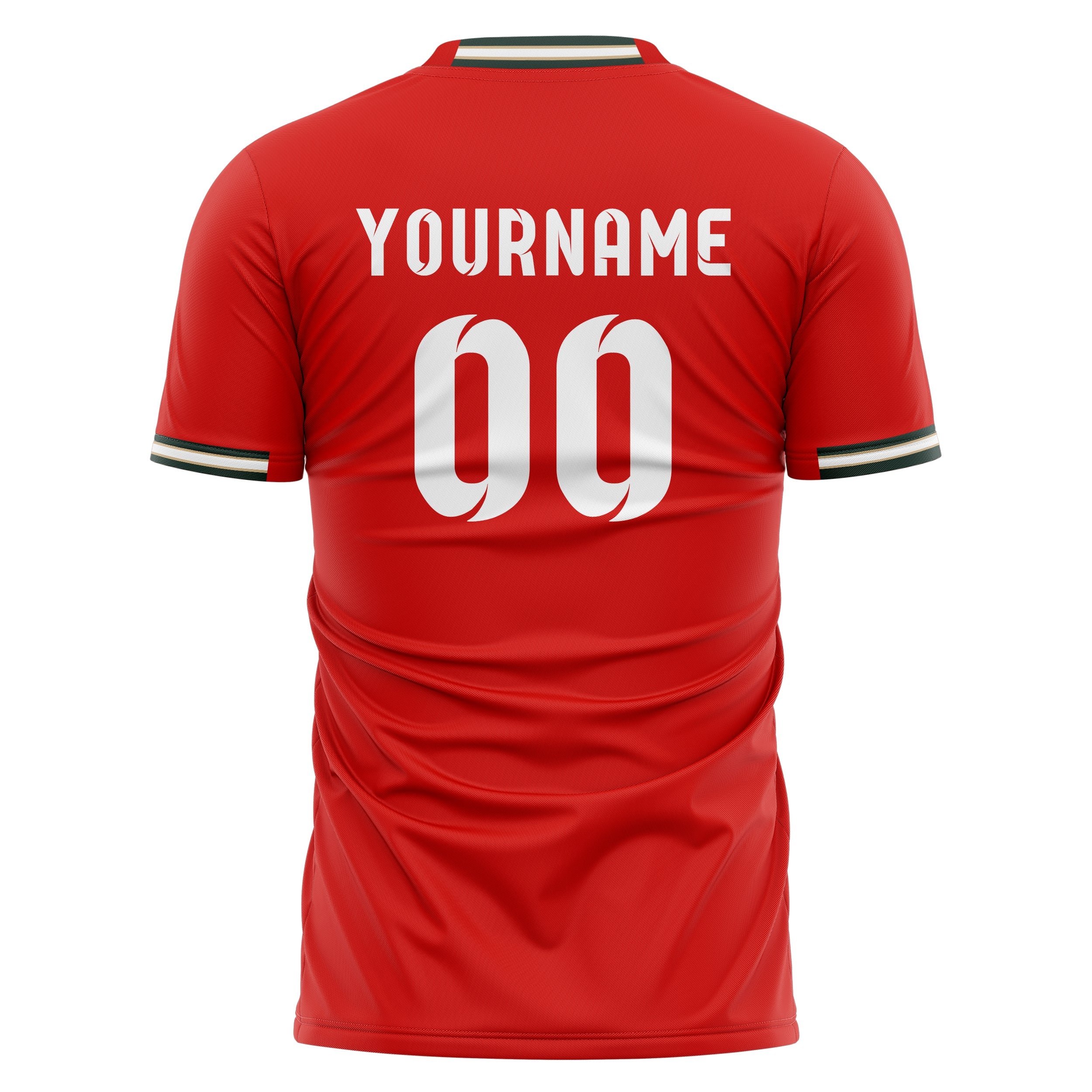Portugal Home Inspired Football Jersey – Custom Name, Number & Logo