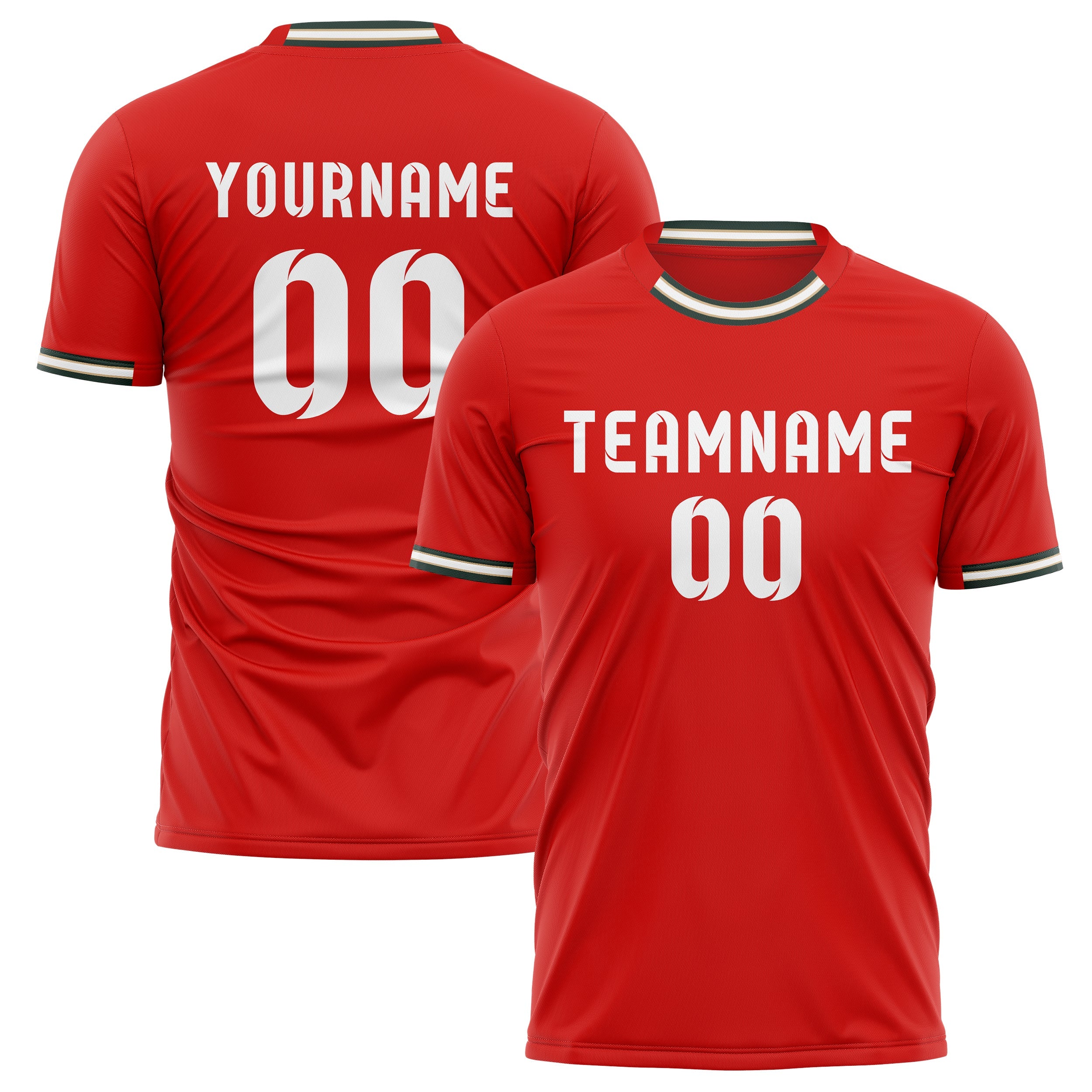 Portugal Home Inspired Football Jersey – Custom Name, Number & Logo